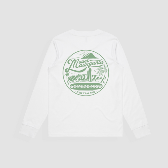 Women's  L/S Heritage - White - Mount Longboards