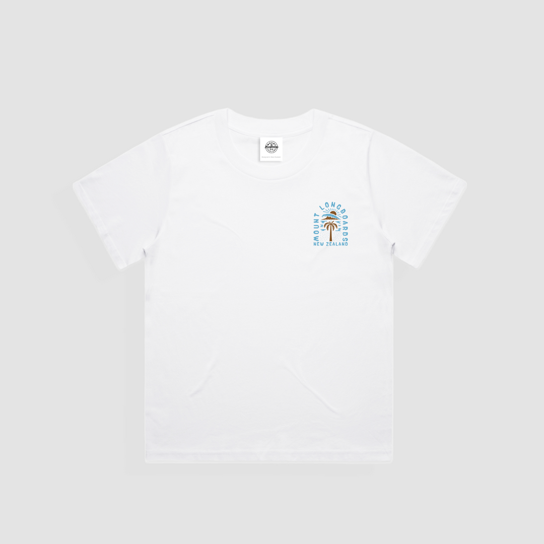 North Island Boyfriend Tee - White - Mount Longboards