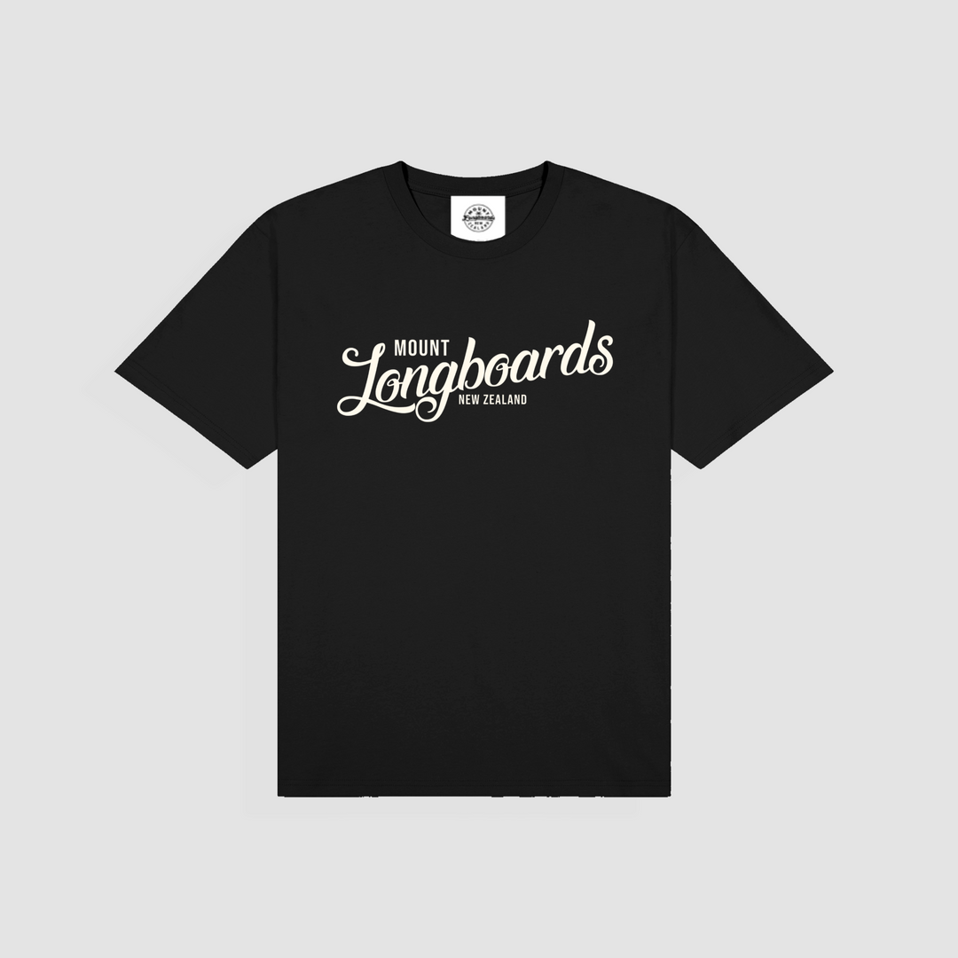 Kids Tee - Black - Mount Longboards