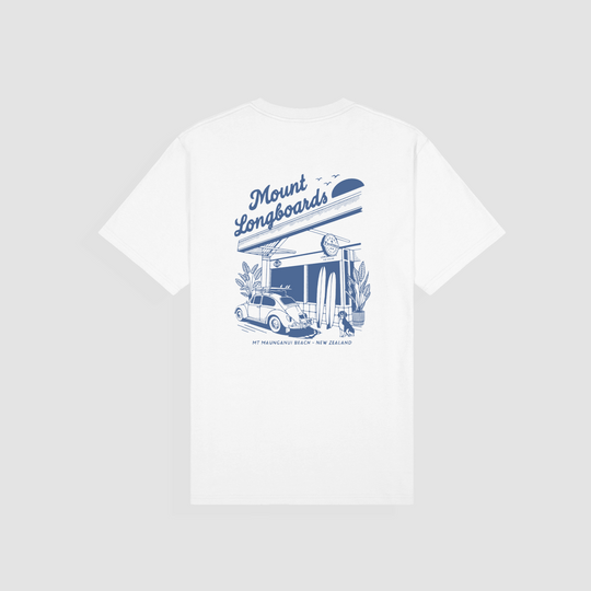 Longboards Store Box Tee - White - Mount Longboards