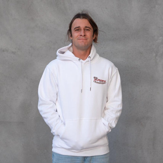 Mt Maunganui Surf Hoodie - White - Mount Longboards