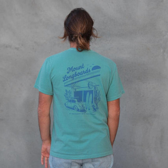 Longboards Store Tee - Sea Foam - Mount Longboards