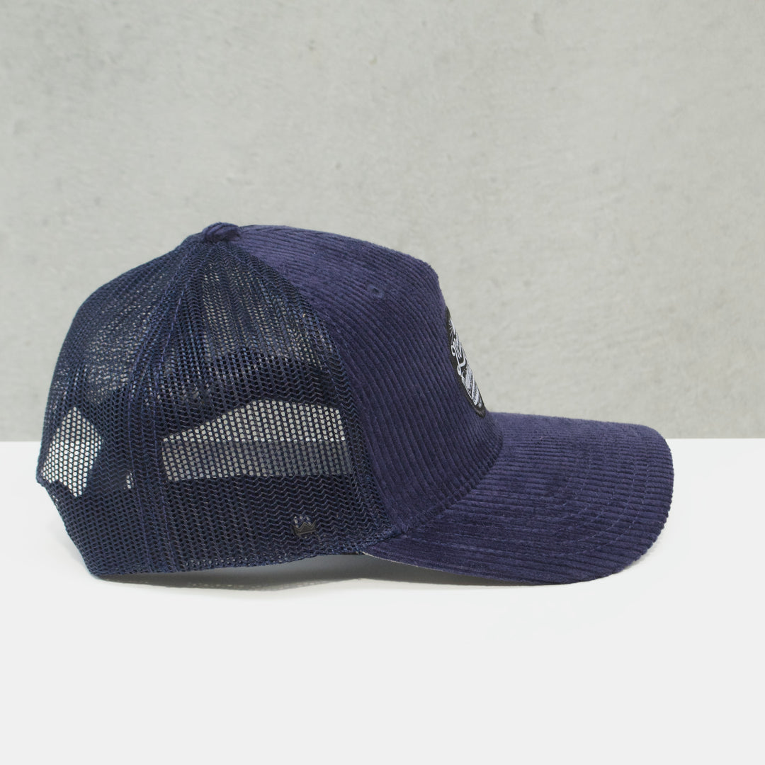 Longboards Cord Badge Cap - Navy