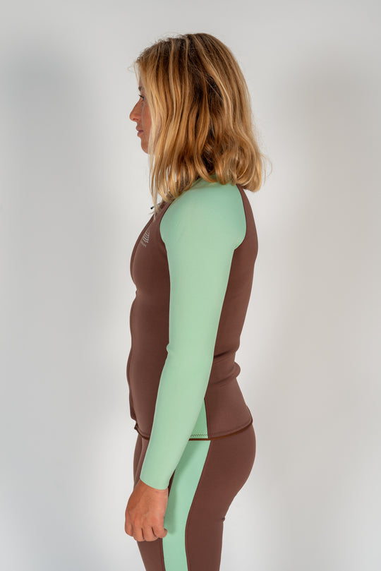 Front Zip Jacket - Mint Slice - Mount Longboards