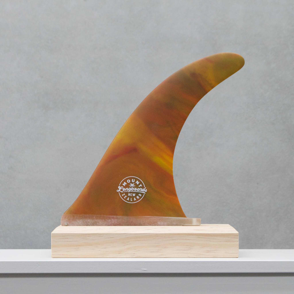 Retro Marbled Fin with unique marbled design and matte finish on display stand.