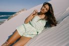 Ivy Singlet - Seafoam Cotton Stripe - Mount Longboards