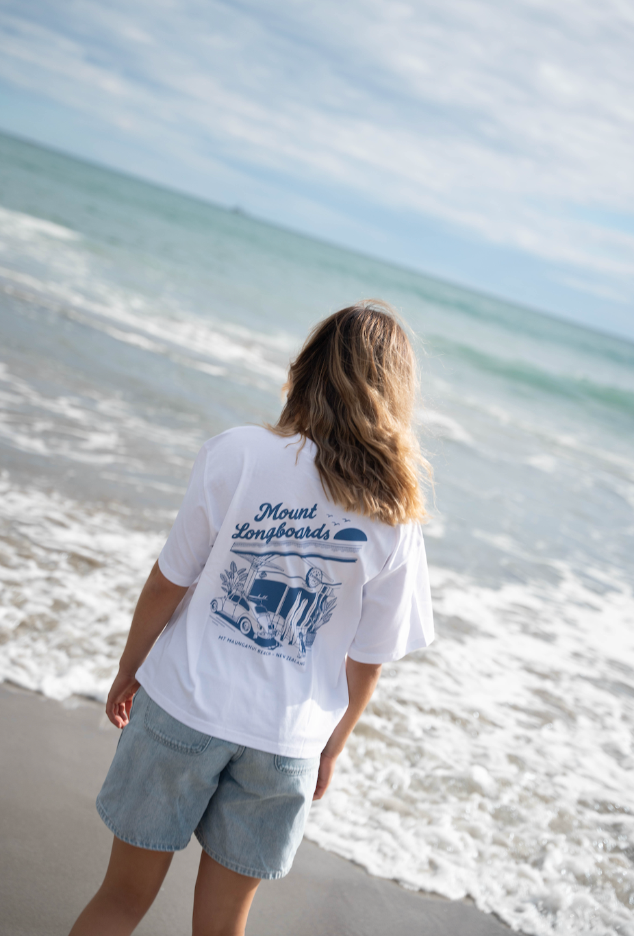 Longboards Store Women's Tee - White - Mount Longboards