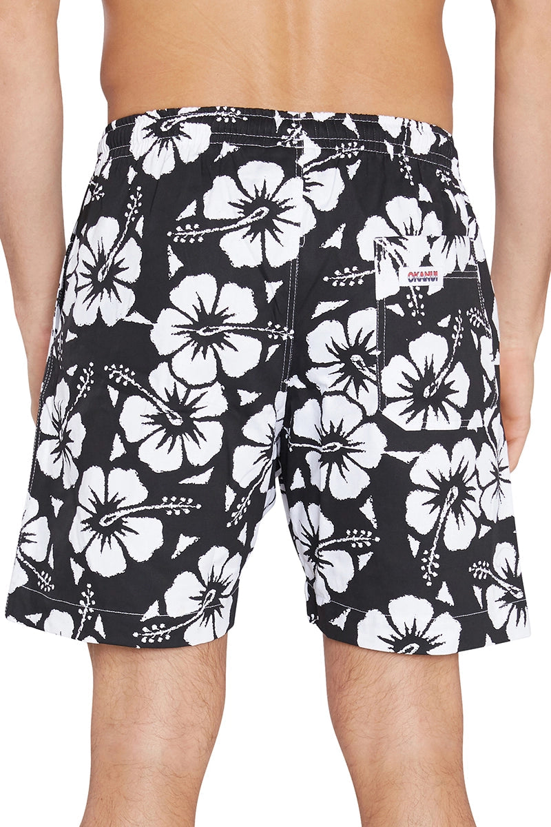 Classic Short Shorts - Hibiscus Black