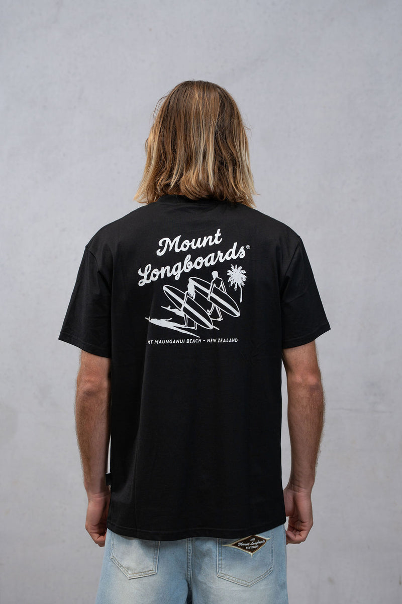 Log Riders Logo Log Riders Tee - Black – Mount Longboards