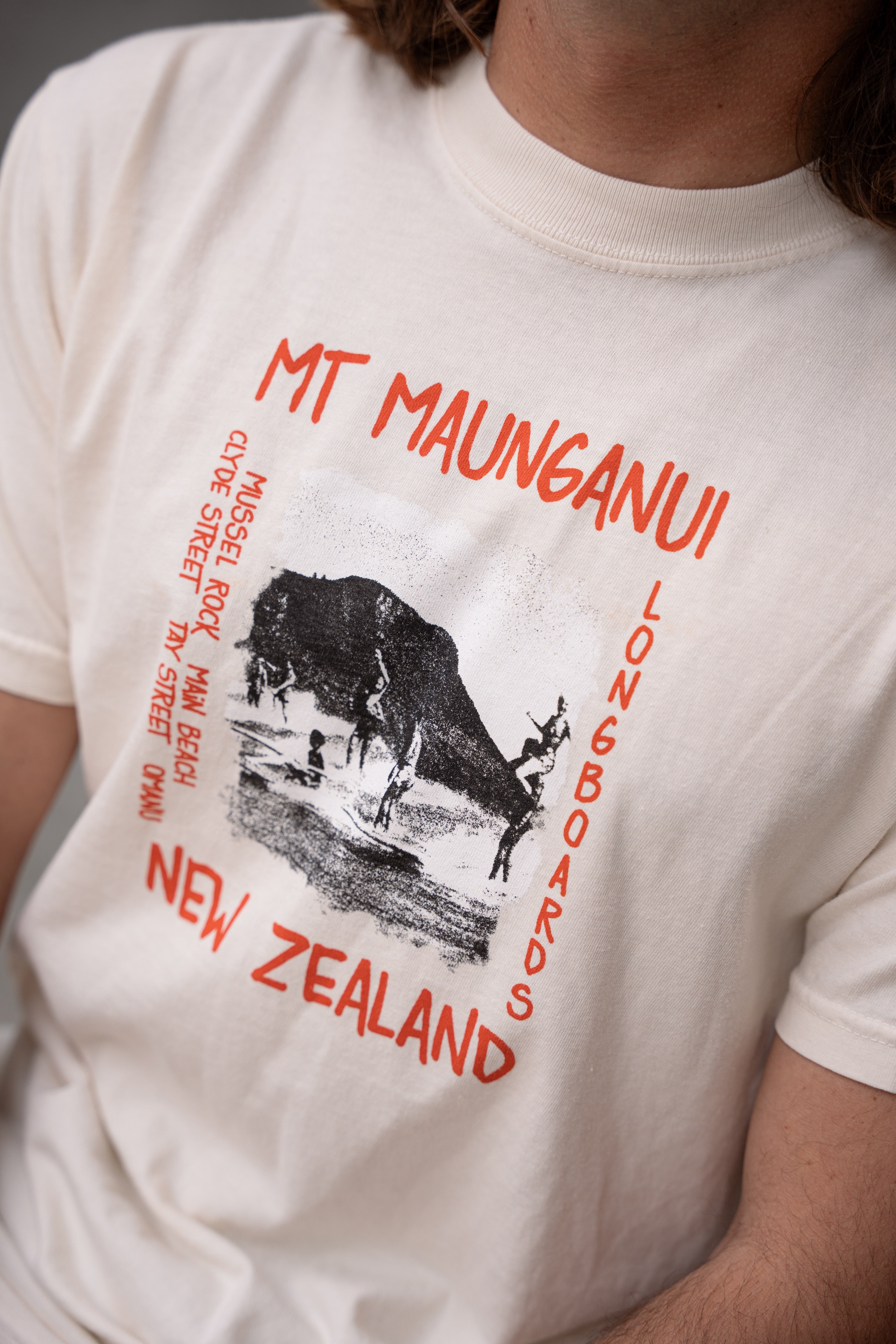 Mounties Tee - Natural - Mount Longboards