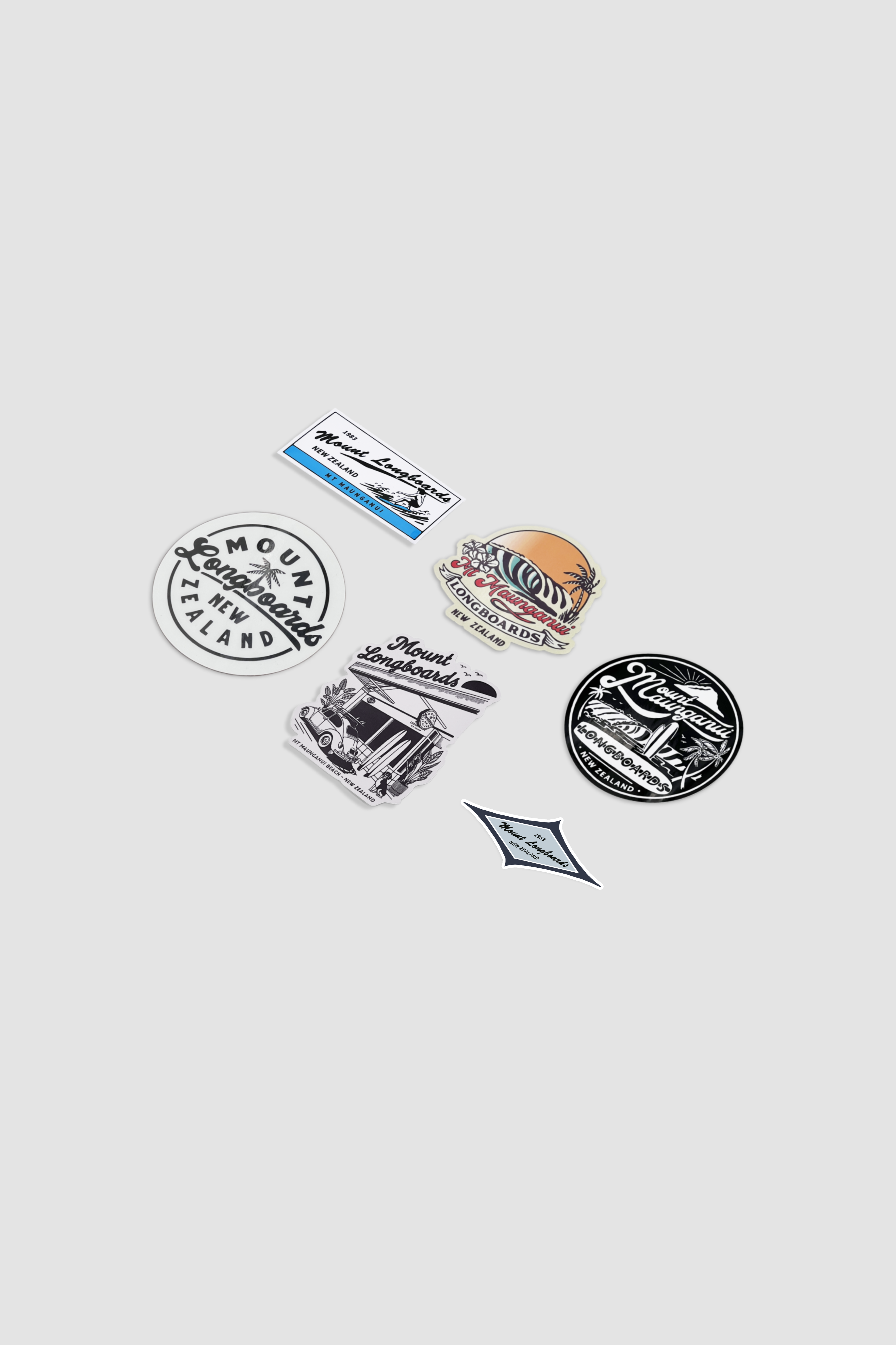 Mount Maunganui Sticker Pack - Mount Longboards