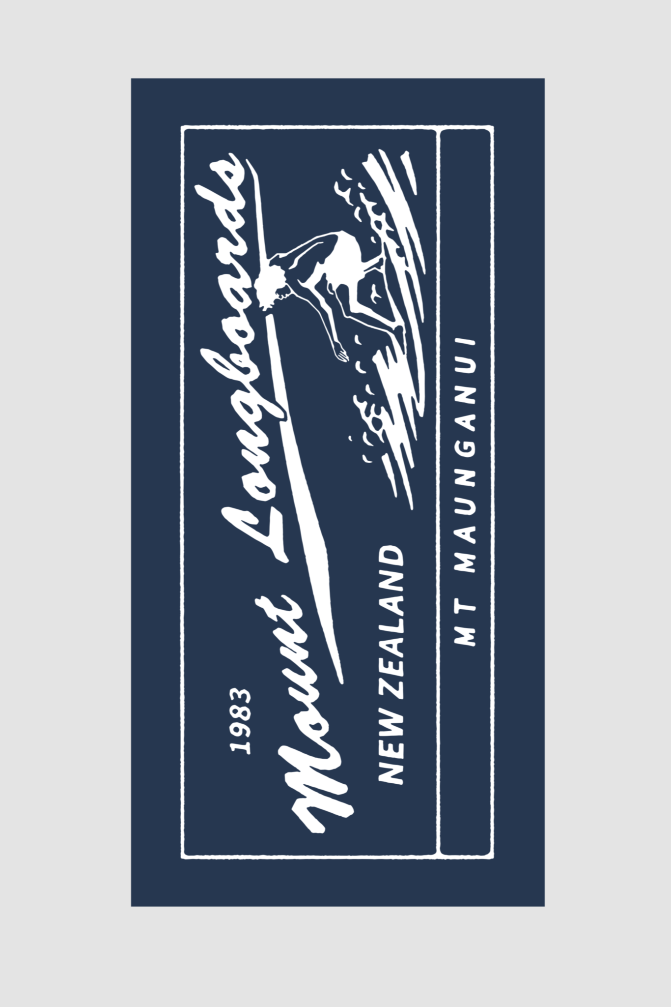 Retro Beach Towel - Navy - Mount Longboards