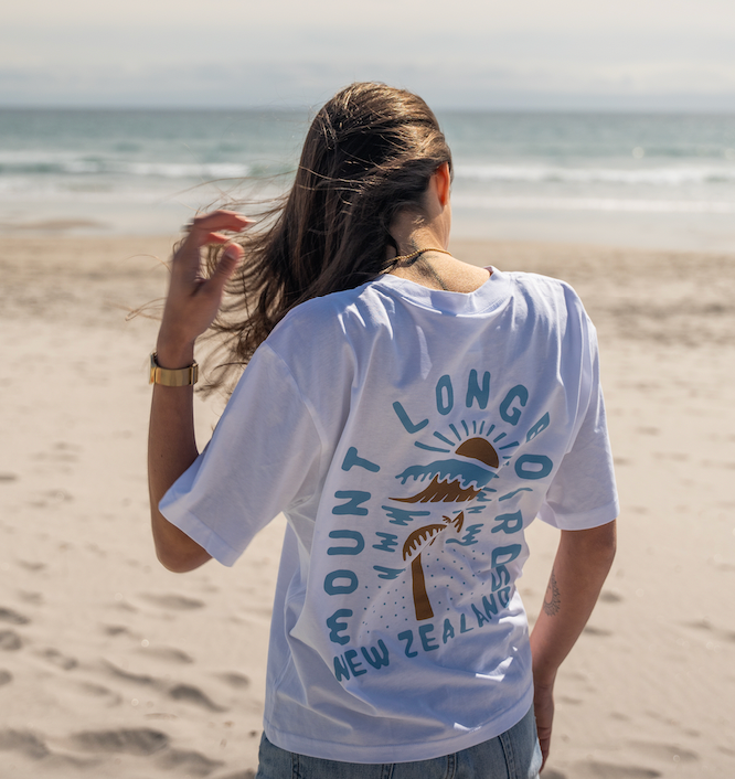 North Island Boyfriend Tee - White - Mount Longboards