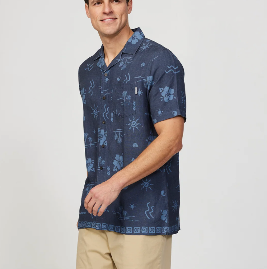 Aloha Shirt - Navy - Mount Longboards