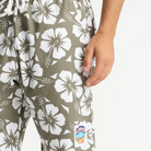 Classic Hibiscus Shorts - Olive - Mount Longboards