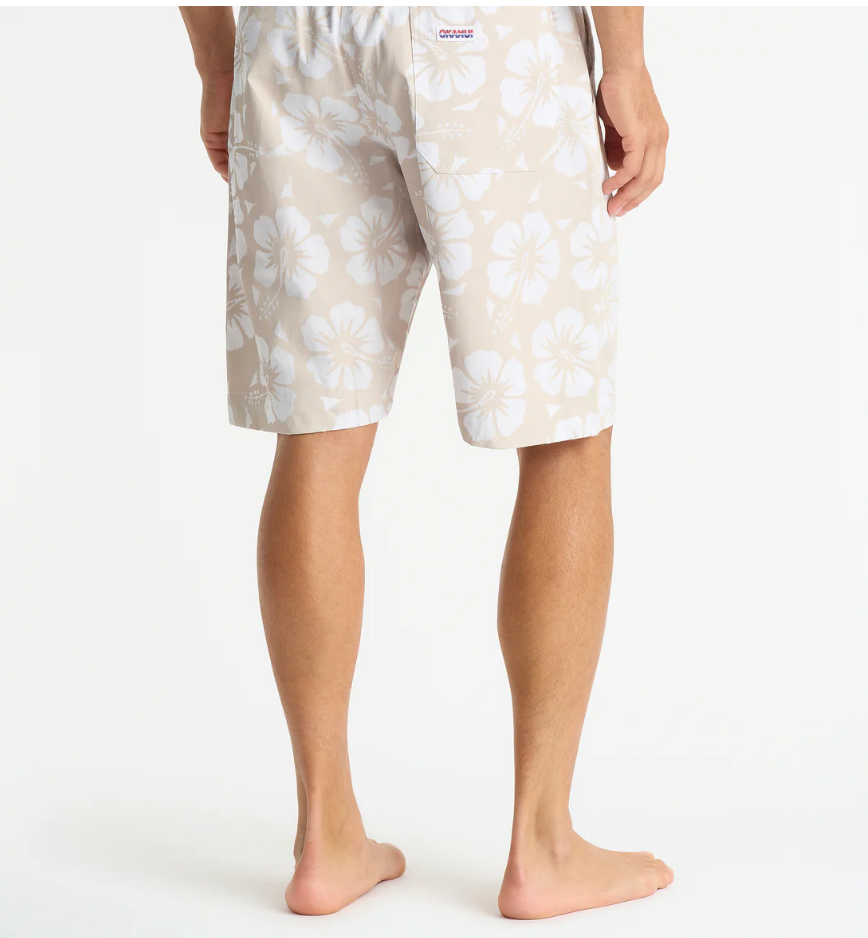 Classic Hibiscus Shorts - Stone