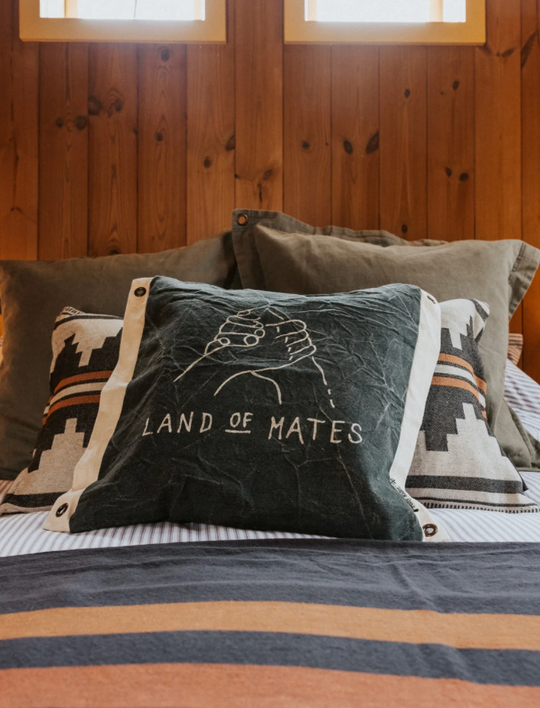 Land of Mates x Banner Cushion - Charcoal