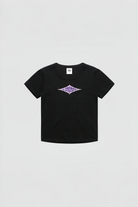 Vintage 80's Baby Tee - Black - Mount Longboards