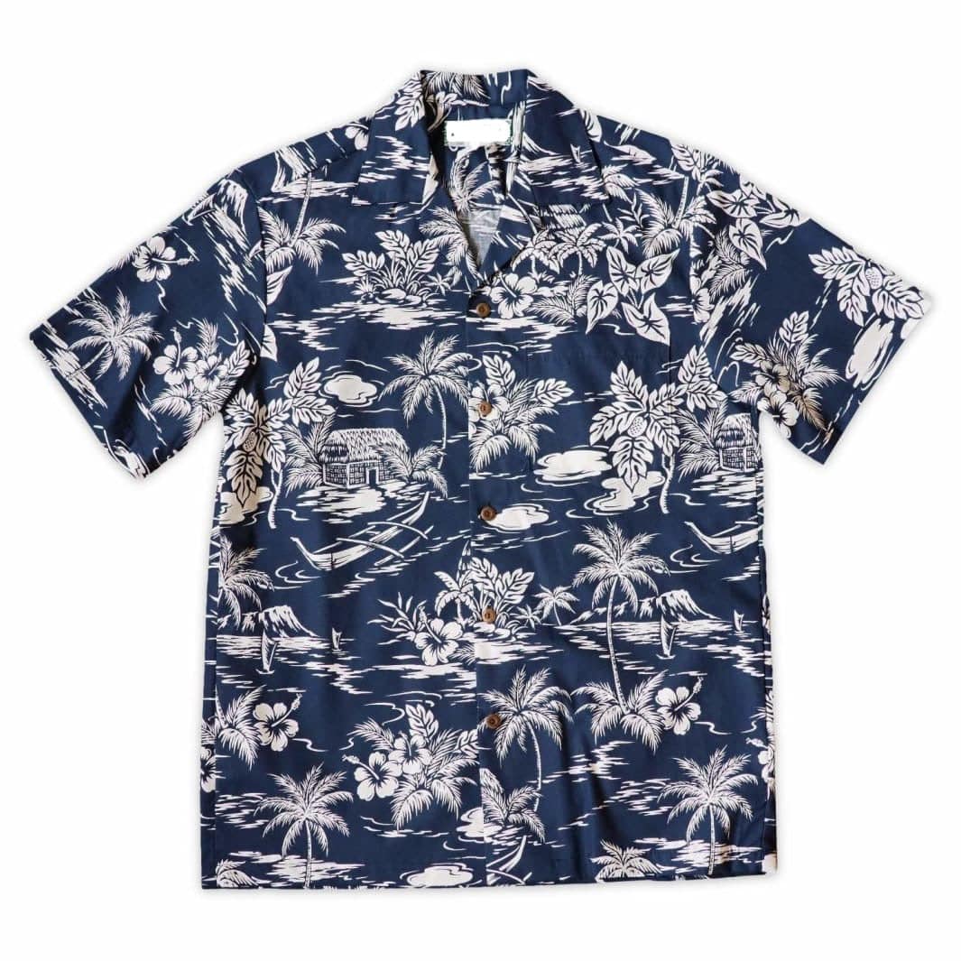 Beach Shack Shirt - Navy - Mount Longboards