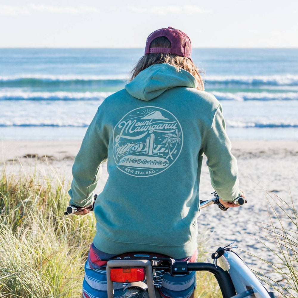 Heritage Surf Hoodie - Sage Green - Mount Longboards