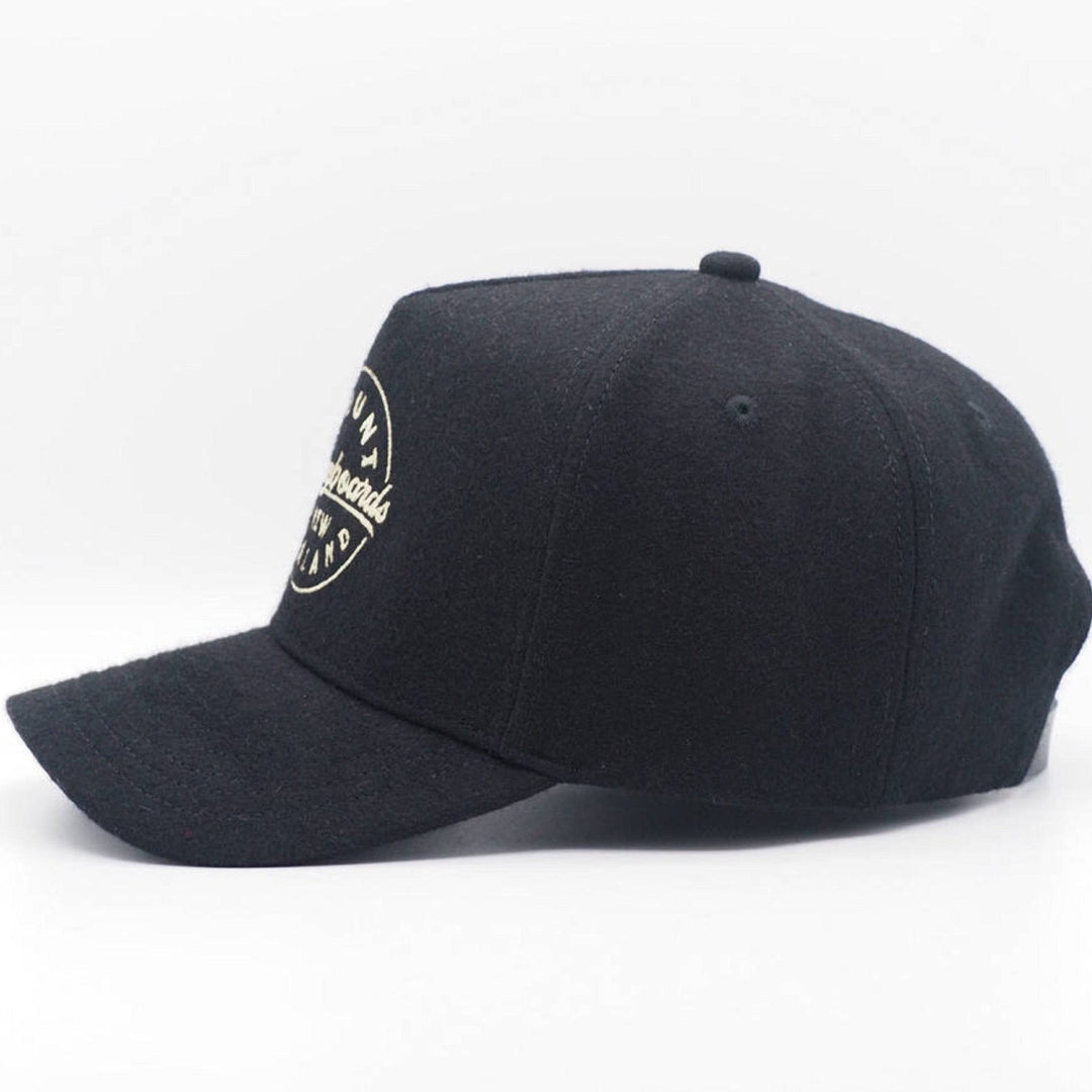 Heritage Wool Cap - Black - Mount Longboards