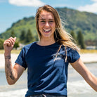 Mount Retro Women's Tee - Navy - Mount Longboards