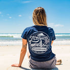 Mount Retro Women's Tee - Navy - Mount Longboards