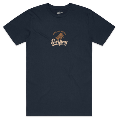 ride the waves tee- navy