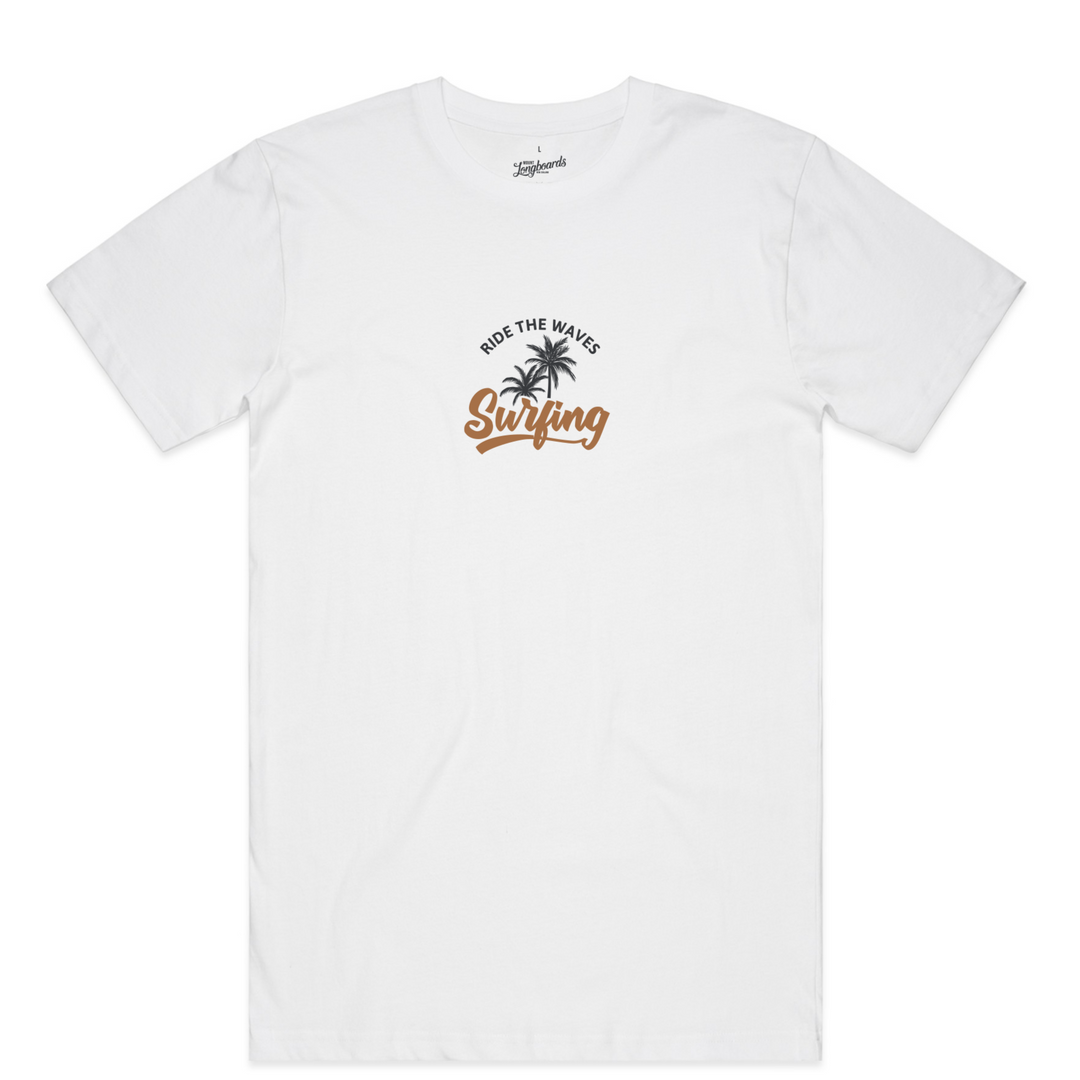 ride the waves tee-white