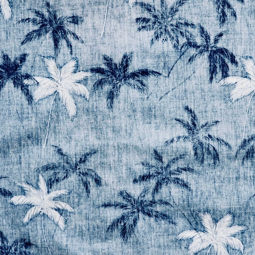 Blue Hawaiian Palms shirt - Mount Longboards 