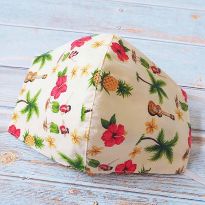 Hawaiian Face Mask - Cream - Mount Longboards New Zealand 