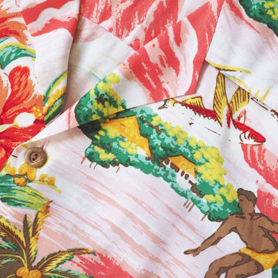 Ocean Pacific Hawaiian Shirt - Coral - Mount Longboards 