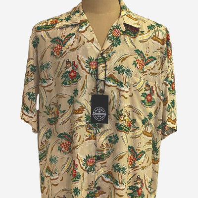 Paradise in the Pacific Shirt - Cream - Mount Longboards 